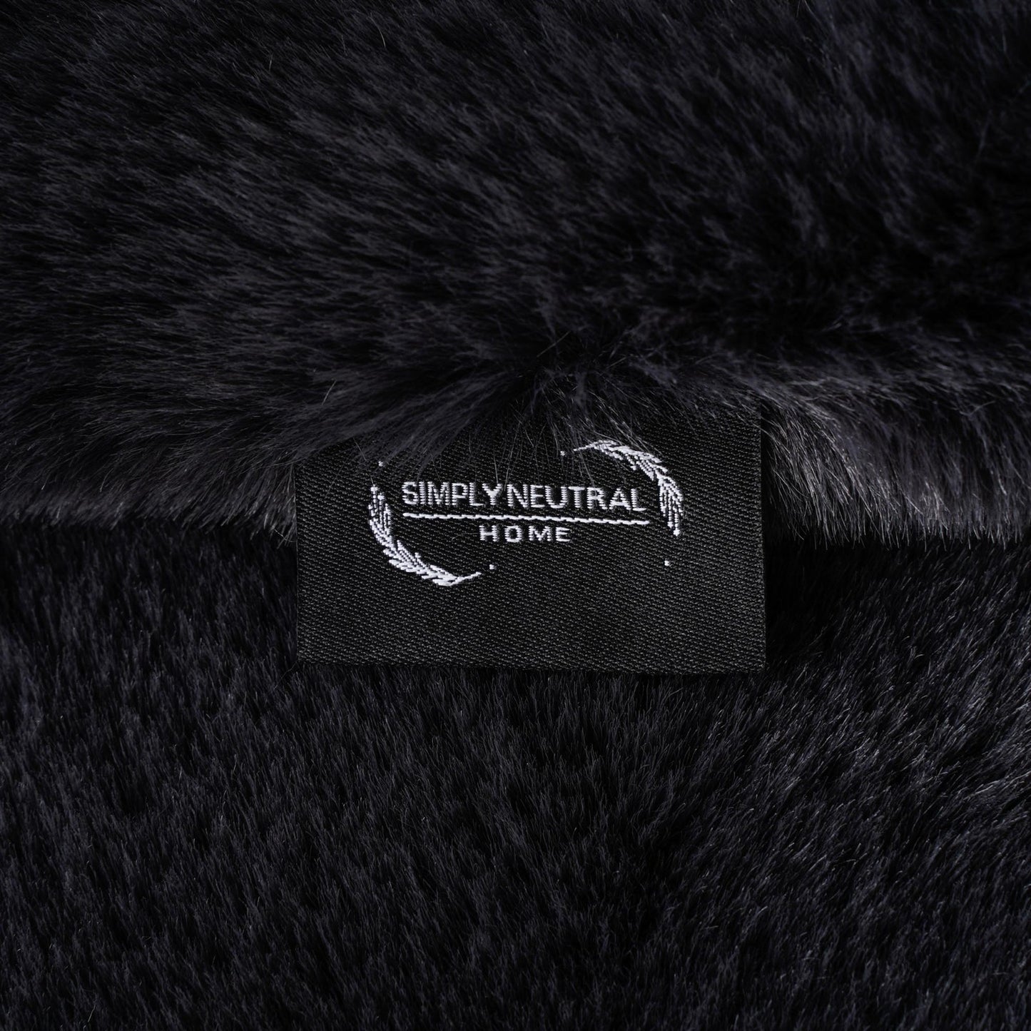 Double Sided Faux Fur Blanket Black