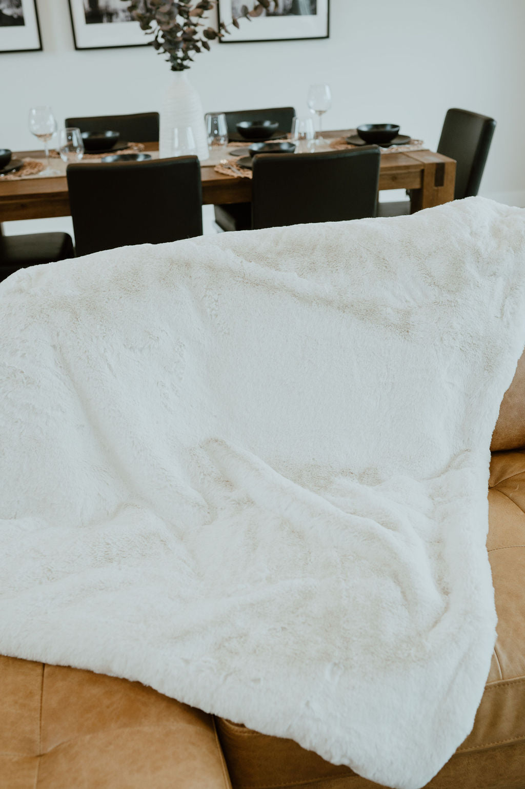 Double Sided Faux Fur Blanket Polar Bear