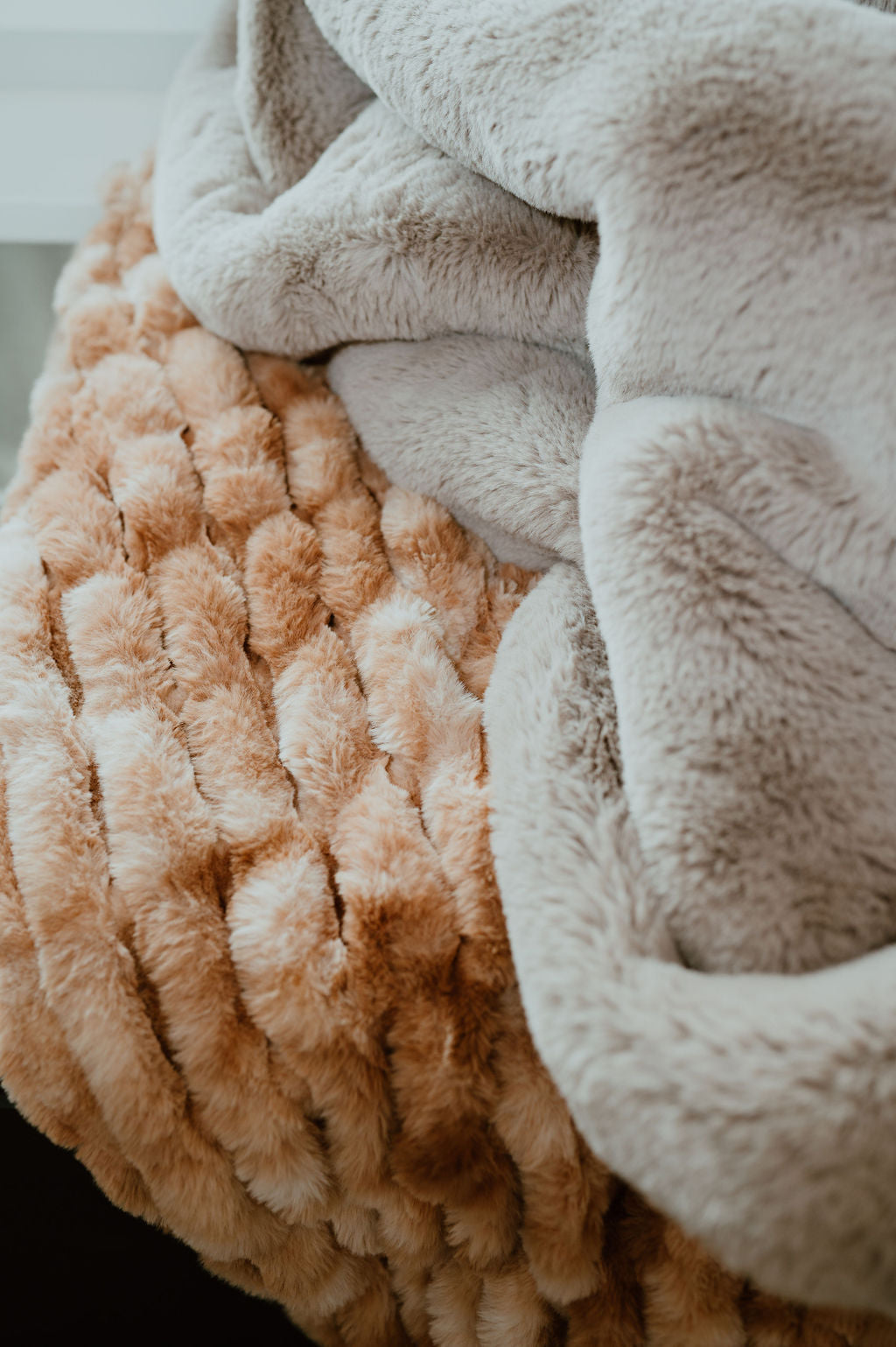 Double Sided Faux Fur Blankets - Simply Neutral Home